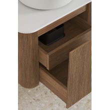 Nomad 600mm Walnut Wall Hung Single Vanity